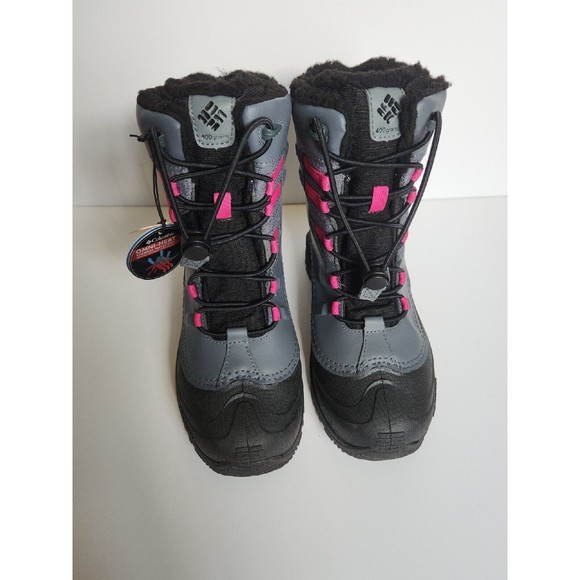 Columbia Bugaboot Celsius Snow Boots Youth Girls 5 Gray Pink NEW - Picture 5 of 8